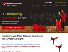 Tablet Screenshot of kickboxingmanchester.co.uk